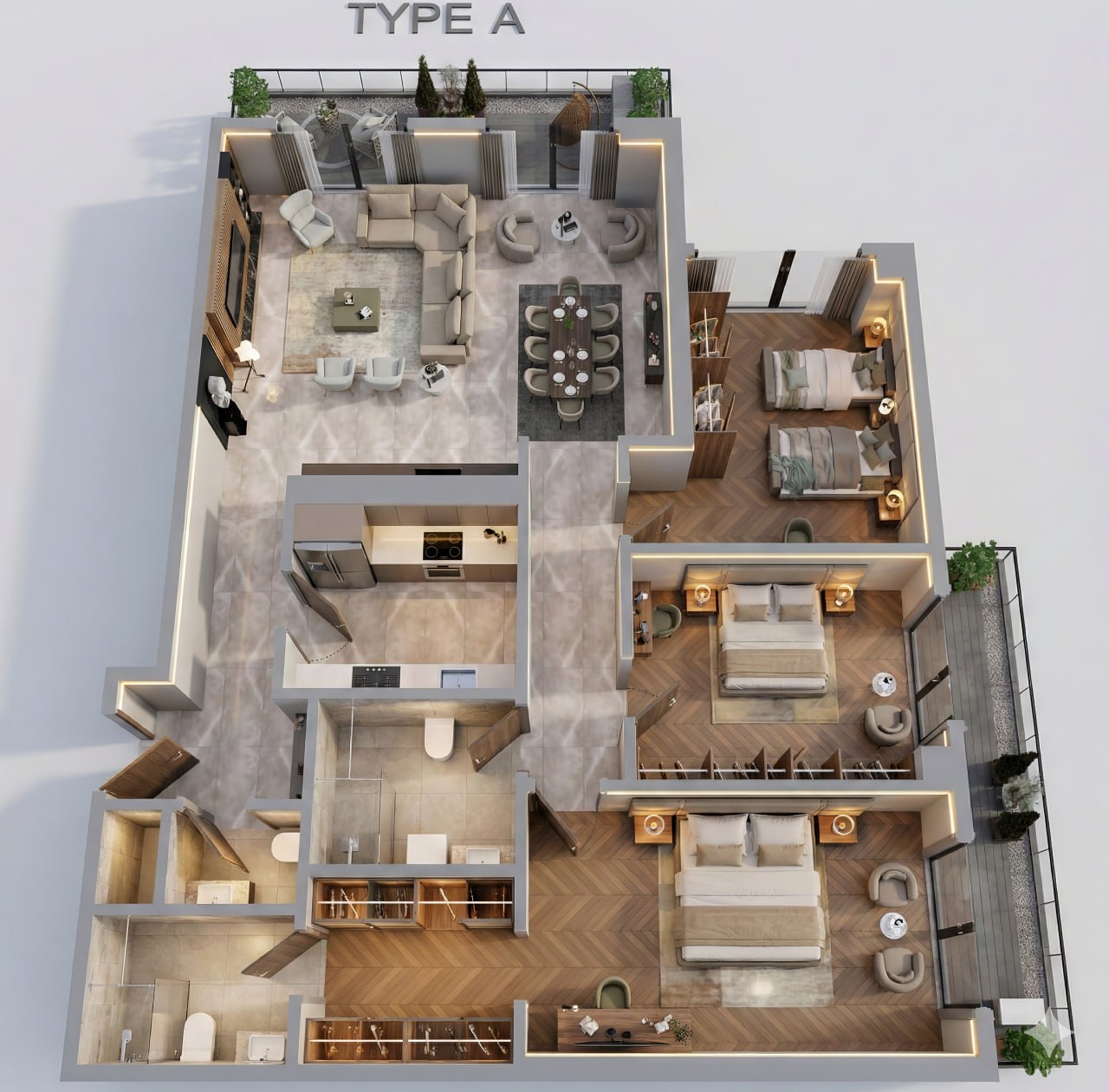 Type A – 3D View