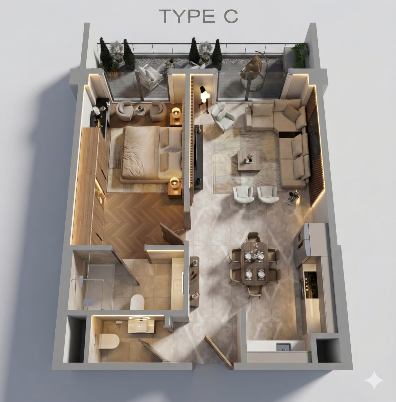 Type C – 3D View
