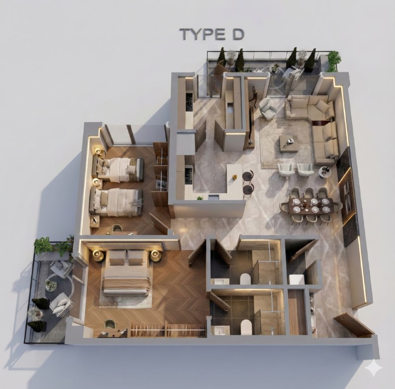 Type D – 3D View