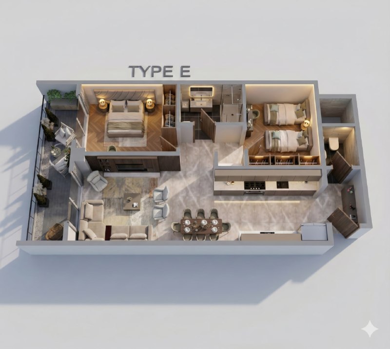 Type E – 3D View